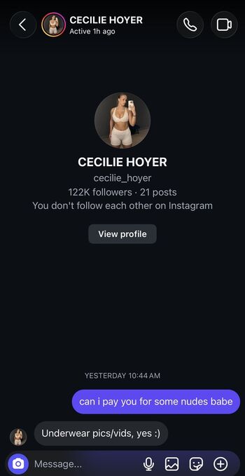 Leaked Cecilie hoyer private photo viral onlyfans