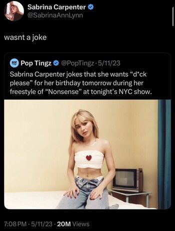 Leaked Sabrina carpenter  page private photo viral onlyfans